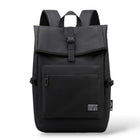 μαύρο αδιάβροχο σακίδιο πλάτης rolltop 18L με μπροστινή τσέπη