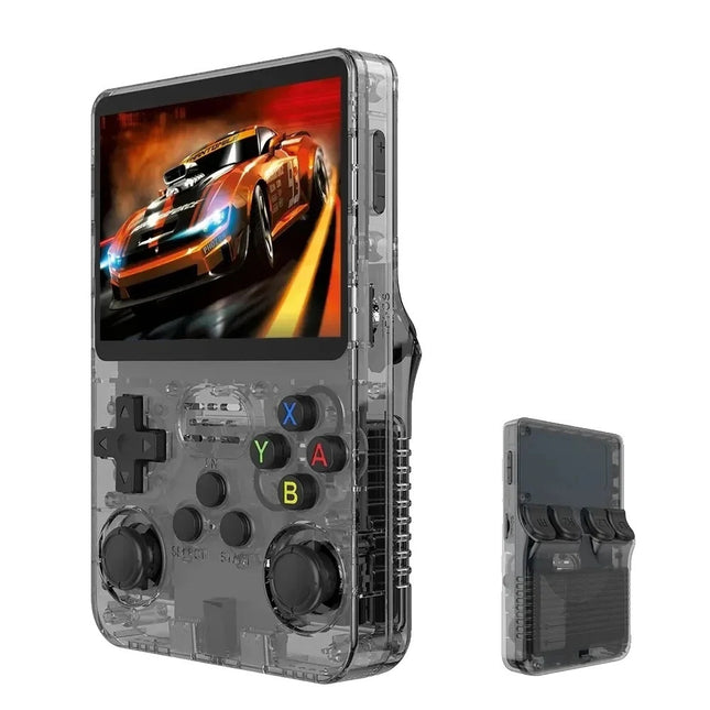 R36S retro handheld console black transparent display Ελλάδα