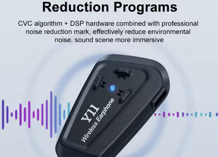 Ασύρματη ενδοεπικοινωνία κράνους Y11 Bluetooth Hi-Fi Stereo