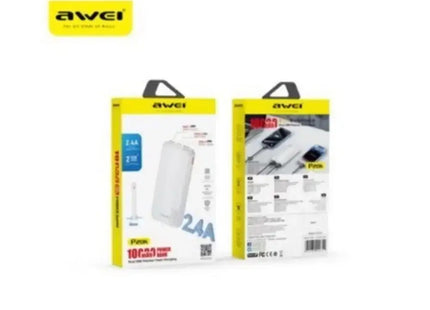 Awei P20K power bank dual USB ports type-C input