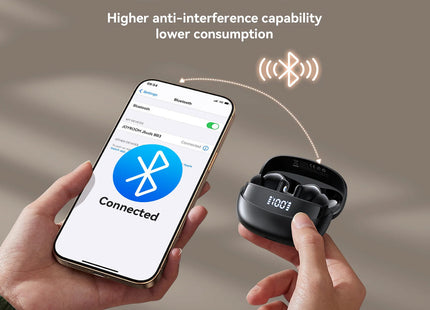 Joyroom JR-BB3 Bluetooth 5.4 ακουστικά συνδεδεμένα με smartphone