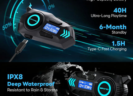 Ασύρματο Bluetooth κράνους K09 HD Sound για μοτοσυκλέτα