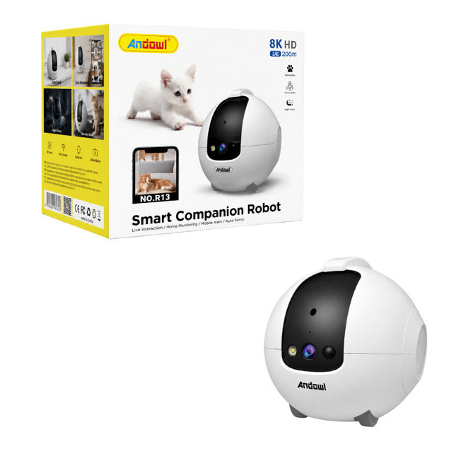 Andowl NO.R13 Smart Companion Robot για κατοικίδια με συσκευασία