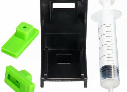 Clip αποσυμπίεσης cartridge μελανιού με πράσινους αντάπτορες και σύριγγα