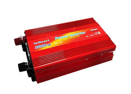 LaiRunH D2000C inverter αυτοκινήτου 2000W κόκκινο σε πλάγια όψη