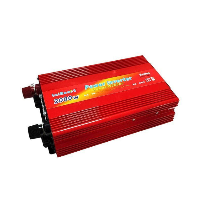 LaiRunH D2000C inverter αυτοκινήτου 2000W κόκκινο σε πλάγια όψη