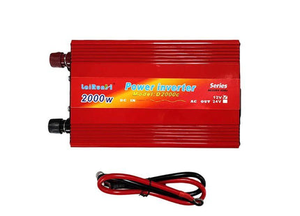 LaiRunH D2000C power inverter 2000W κόκκινο με καλώδια σύνδεσης