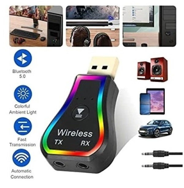 Andowl Q-TR31 wireless TX RX audio adapter με Bluetooth 5.0