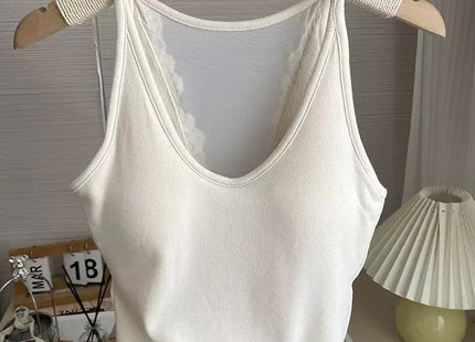 Γυναικείο δαντελένια τοπ τιράντα λευκό One Fashion Limani 