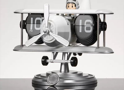 ONE FASHION airplane flip clock F-601-2 σε διακοσμητική βάση