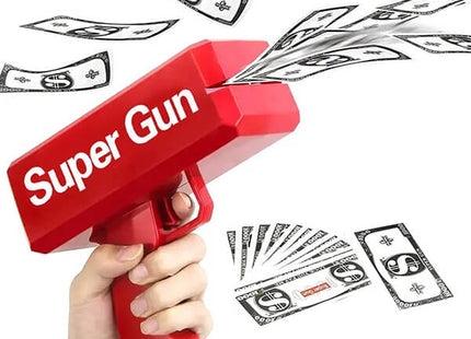 Super Gun κόκκινο πιστόλι για χαρτονομίσματα One Fashion Limani Θεσσαλονίκη