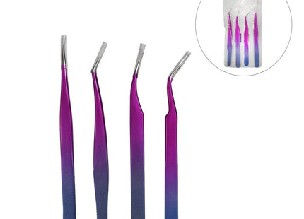 Σετ Τσιμπιδάκια Βλεφαρίδων 4τμχ Eyelash Tweezers