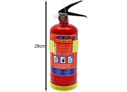 Πυροσβεστήρας αυτοκινήτου ABC Powder 1kg με διαστάσεις 28cm x 9cm