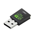 Μαύρος mini αντάπτορας δικτύου Andowl AX600 Wi-Fi 6 με βύσμα USB Type-A