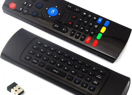 Andowl Q-A08 Air Mouse διπλής όψης με τηλεχειριστήριο QWERTY πληκτρολόγιο και USB δέκτη