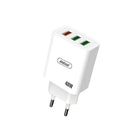 Λευκός φορτιστής τοίχου Andowl Q-CD696 με 3 θύρες USB-A