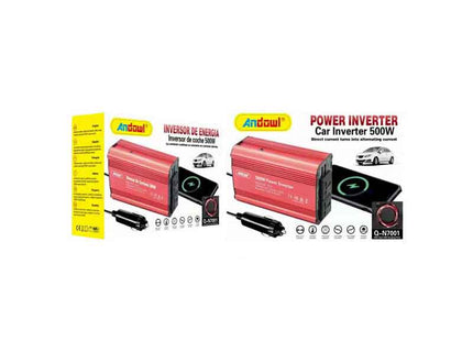 Andowl Q-N7001 inverter αυτοκινήτου 500W 12V DC σε 220V AC