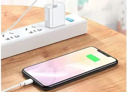 Andowl φορτιστής USB-C 30W Q-PD8 με καλώδιο Lightning σε λευκό χρώμα