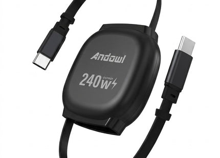 Μαύρο καλώδιο Andowl Q-SJ606 USB-C σε USB-C 240W
