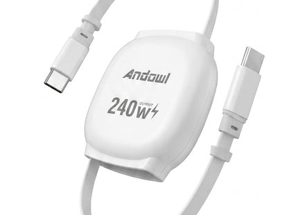 Λευκό καλώδιο Andowl Q-SJ606 USB-C σε USB-C 240W