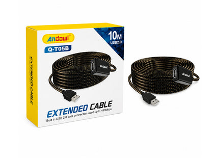 Andowl Q-T05B καλώδιο επέκτασης USB 2.0 10m με κουτί