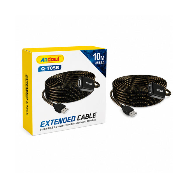 Andowl Q-T05B καλώδιο επέκτασης USB 2.0 10m με κουτί