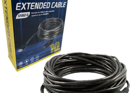 Κουτί Andowl extended cable USB 2.0 και μαύρο καλώδιο επέκτασης 10m
