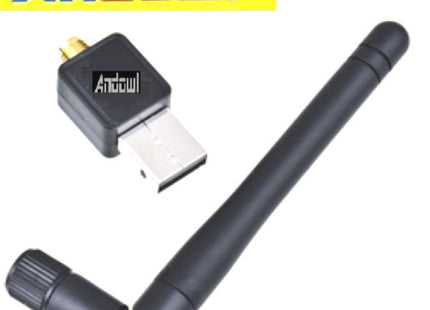 Μαύρος USB αντάπτορας Andowl και ξεχωριστή ρυθμιζόμενη κεραία με βιδωτή σύνδεση
