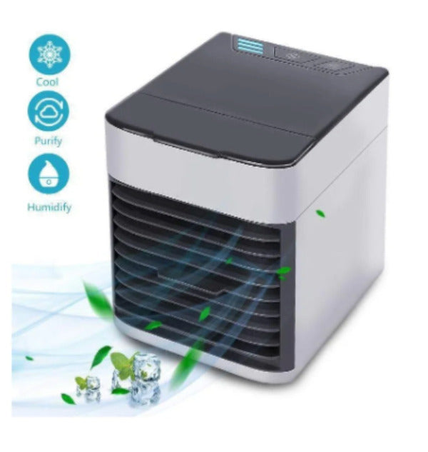 Λευκός και μαύρος Arctic Air Ultra φορητός αεροψύκτης με μπροστινή γρίλια εξόδου αέρα
