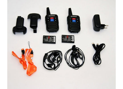Baofeng BF-C50 Mini walkie talkie με μπαταρίες, κλιπ, ακουστικά, φορτιστή και καλώδια