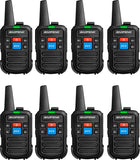 Σετ 8 μαύρων Baofeng BF-C50 Mini walkie talkie με πλήκτρο PTT και κεραία