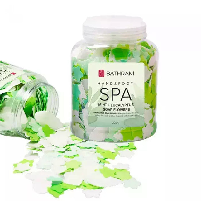 Bathrani φύλλα σαπουνιού Hand & Foot Spa 220gr με άρωμα μέντα και ευκάλυπτο