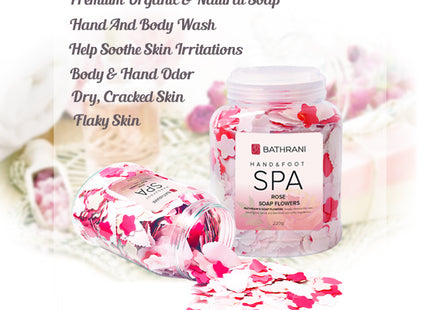 Bathrani φύλλα σαπουνιού Hand & Foot Spa 220gr με άρωμα τριαντάφυλλο