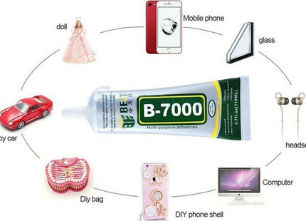 Best B-7000 κόλλα με παραδείγματα εφαρμογής σε γυαλί κινητό ακουστικά και κατασκευές