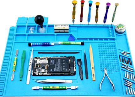BEST BST-S160 μπλε βάση service με εργαλεία και κινητό σε χώρο εργασίας