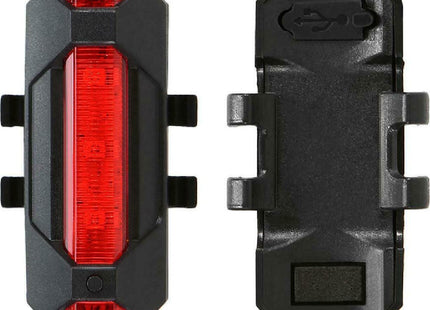 BIKE-0023 πίσω φανάρι ποδηλάτου επαναφορτιζόμενο μαύρο κόκκινο