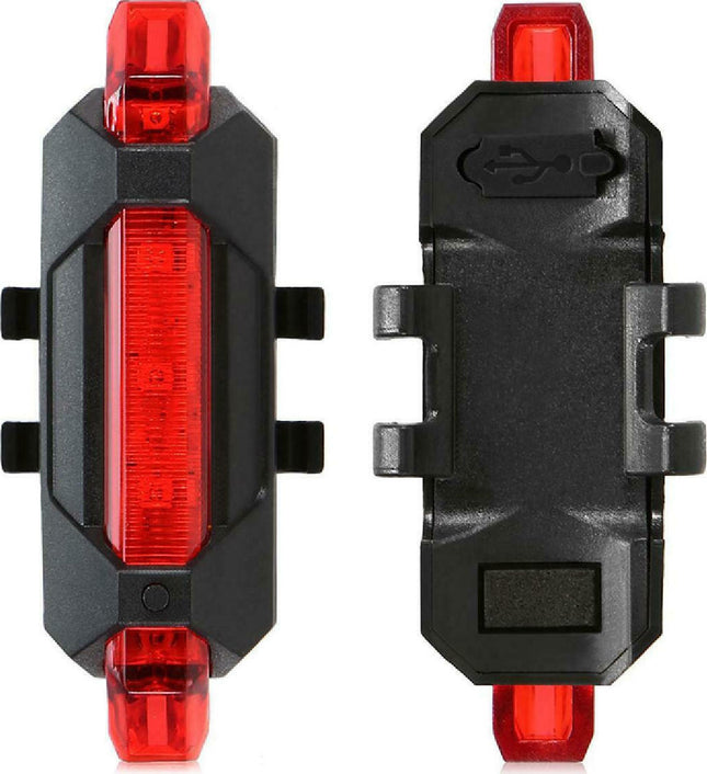 BIKE-0023 πίσω φανάρι ποδηλάτου επαναφορτιζόμενο μαύρο κόκκινο