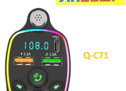 Andowl Q-C71 ασύρματος FM transmitter με Type-C και 5V 3.1A