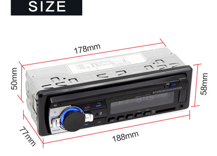 1DIN car stereo με USB AUX TF και διαστάσεις 188x58mm