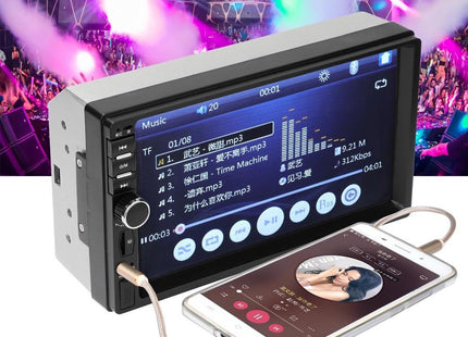 Ηχοσύστημα αυτοκινήτου 2DIN 7018B με οθόνη αφής 7 Bluetooth USB AUX