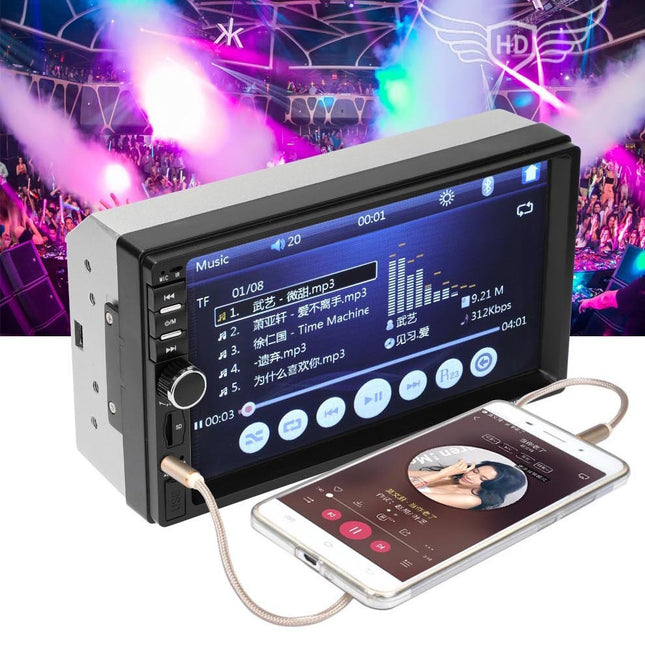 Ηχοσύστημα αυτοκινήτου 2DIN 7018B με οθόνη αφής 7 Bluetooth USB AUX