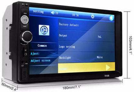 Multimedia αυτοκινήτου 7018B 2DIN με Bluetooth USB AUX