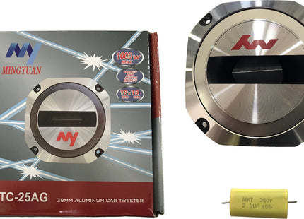 Mingyuan CTC-25AG 38mm aluminum car tweeter με πυκνωτή