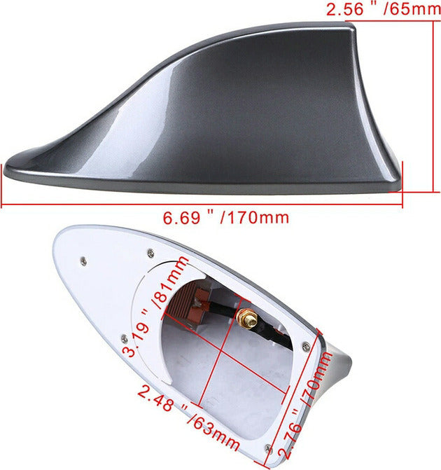 Μαύρη shark fin κεραία αυτοκινήτου Carsun 170x65mm