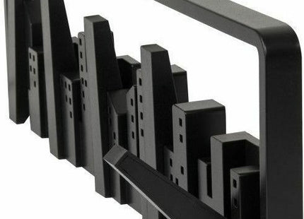 Πλάγια όψη της μαύρης πλαστικής κρεμάστρας τοίχου City