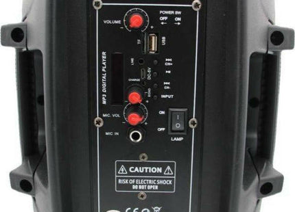 Πίσω πλευρά CMiK MK-B26 με θύρα USB, κάρτα TF, υποδοχή μικροφώνου και διακόπτες χειρισμού