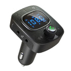 Μαύρο COWSOUND K300 Bluetooth FM transmitter με ψηφιακή οθόνη και περιστροφικό χειριστήριο