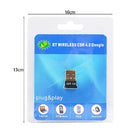 Συσκευασία BT Wireless CSR 4.0 Dongle με μαύρο και χρυσό mini αντάπτορα USB