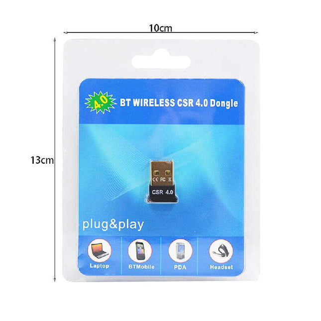Συσκευασία BT Wireless CSR 4.0 Dongle με μαύρο και χρυσό mini αντάπτορα USB