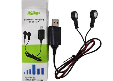 Συσκευασία φορτιστή USB 5V σε 4.2V CY-06943 με μαύρο καλώδιο
